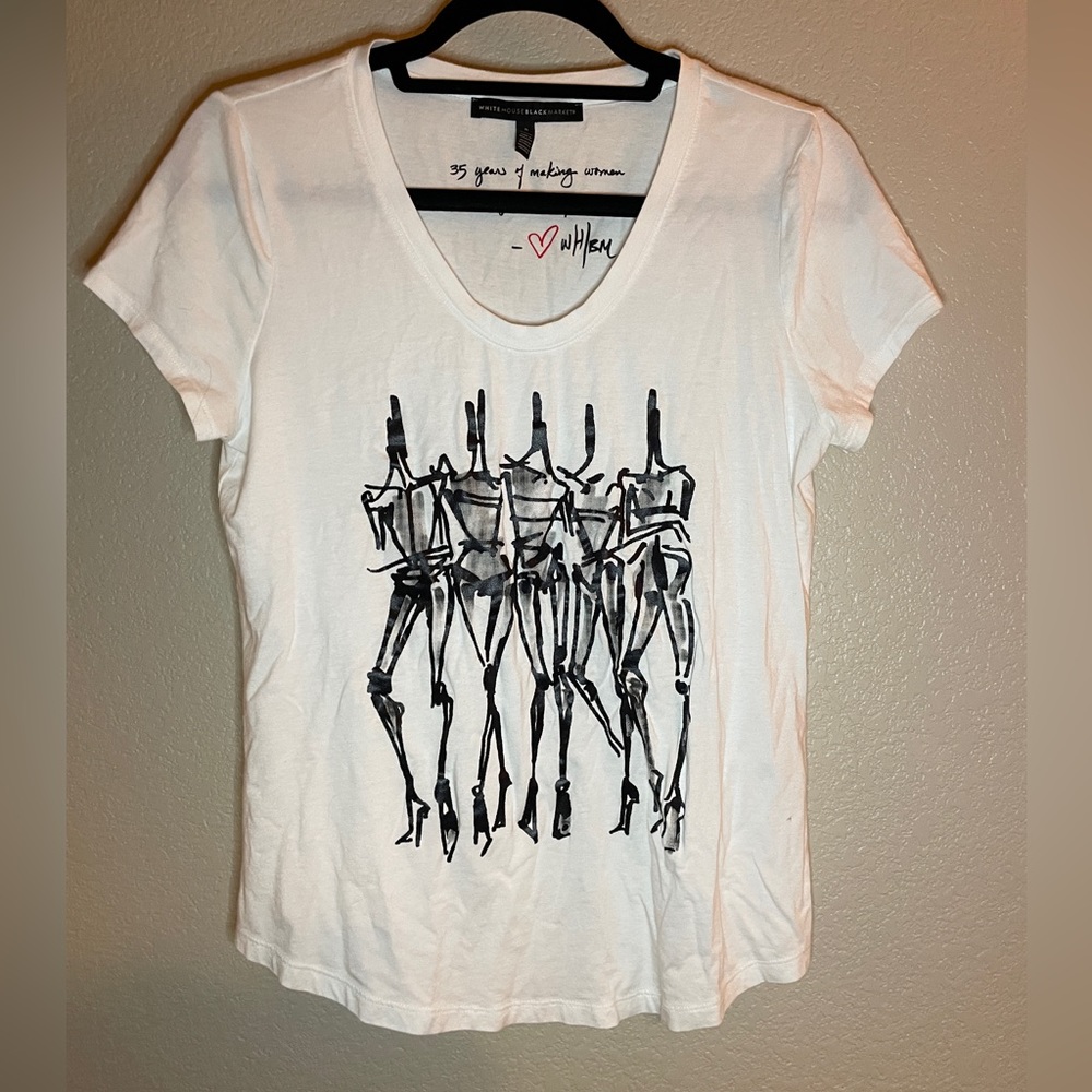 WHBM White Graphic Tee